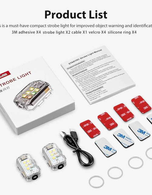 Load image into Gallery viewer, Drone Strobe Light, anti Collision Light, Rechargable Flash Led Lamp Light for FAA Drone Night Flying, Fits for DJI Mini 4 Pro, Avata 2,Mini 4K,Air 3, Mavic 3 and All RC Drones Accessory
